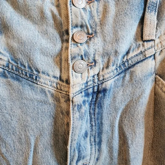 We the Free Button Fly Size Medium High Waist Super Sweeper Wide Leg Pants