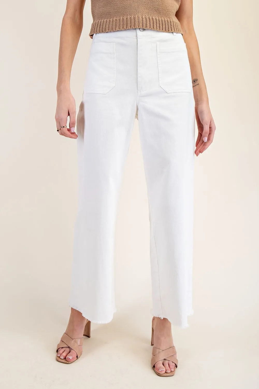 White Straight Leg Pants