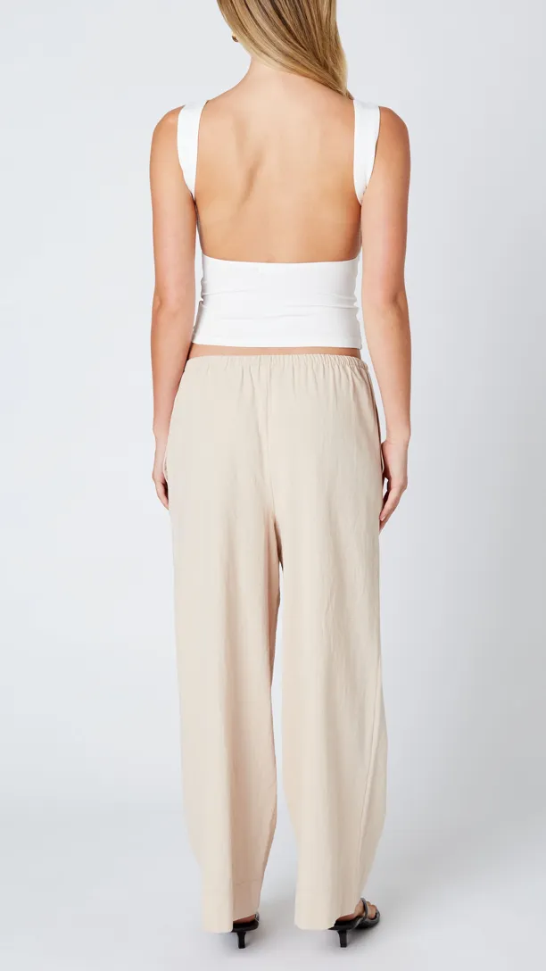 Wide Leg Front Tie Pants