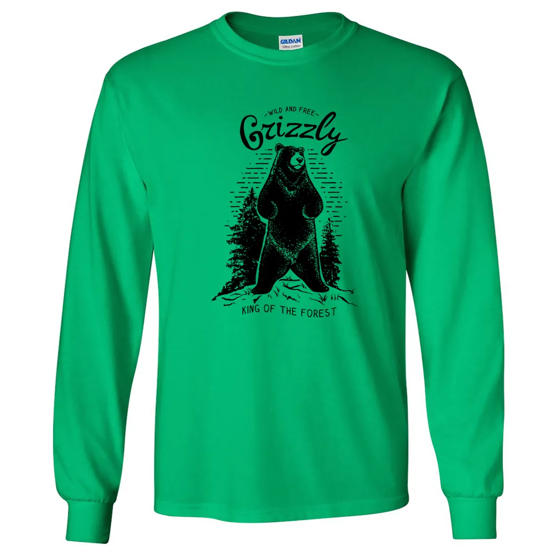 Wild And Free Grizzly Long Sleeve Shirt