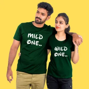 Wild One Mild One Couple T-Shirt