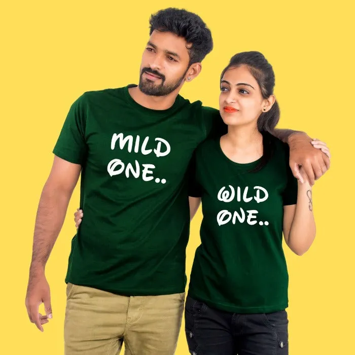 Wild One Mild One Couple T-Shirt
