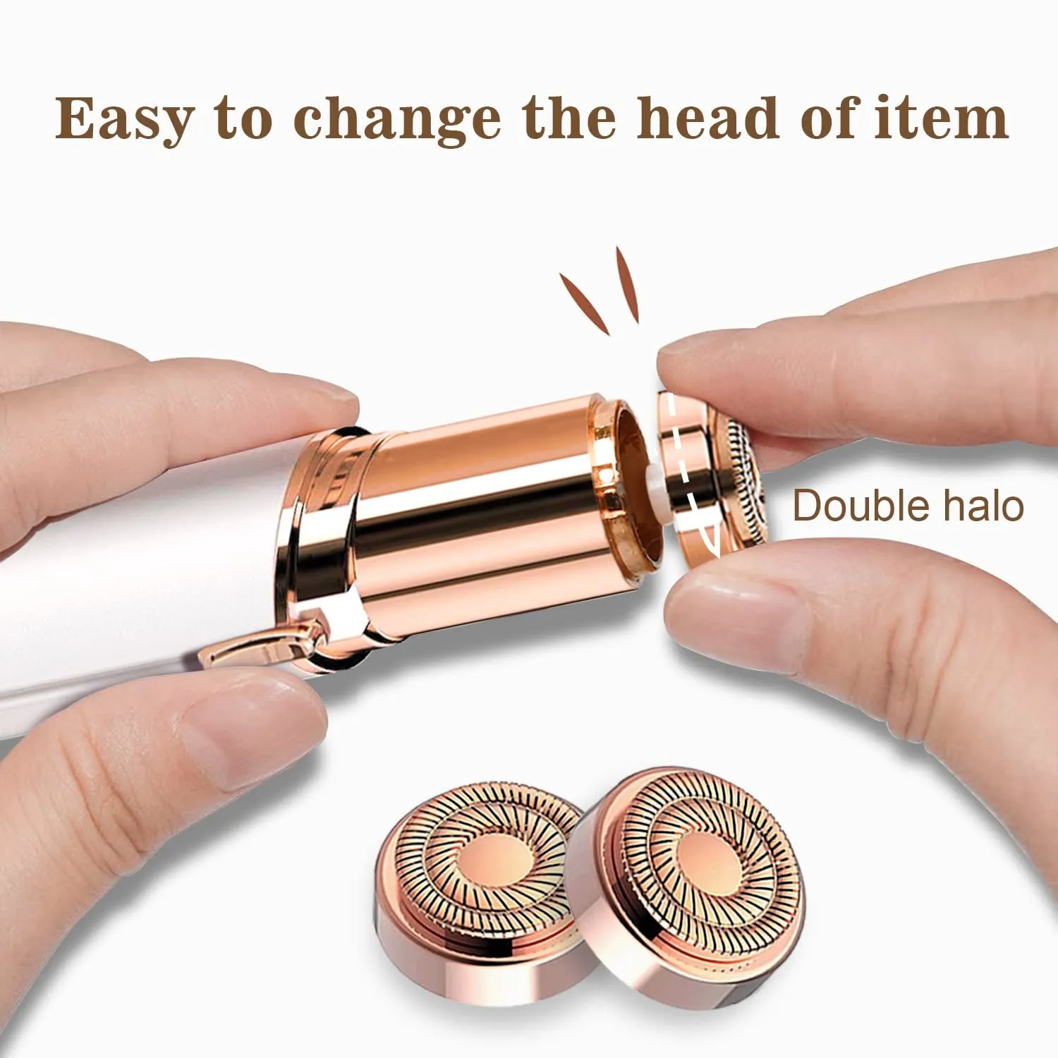 Women'S Facial Hair Remover Replacment Heads Compatible with Flawless Finishing Touch Facial Hair Removal Tool for Face