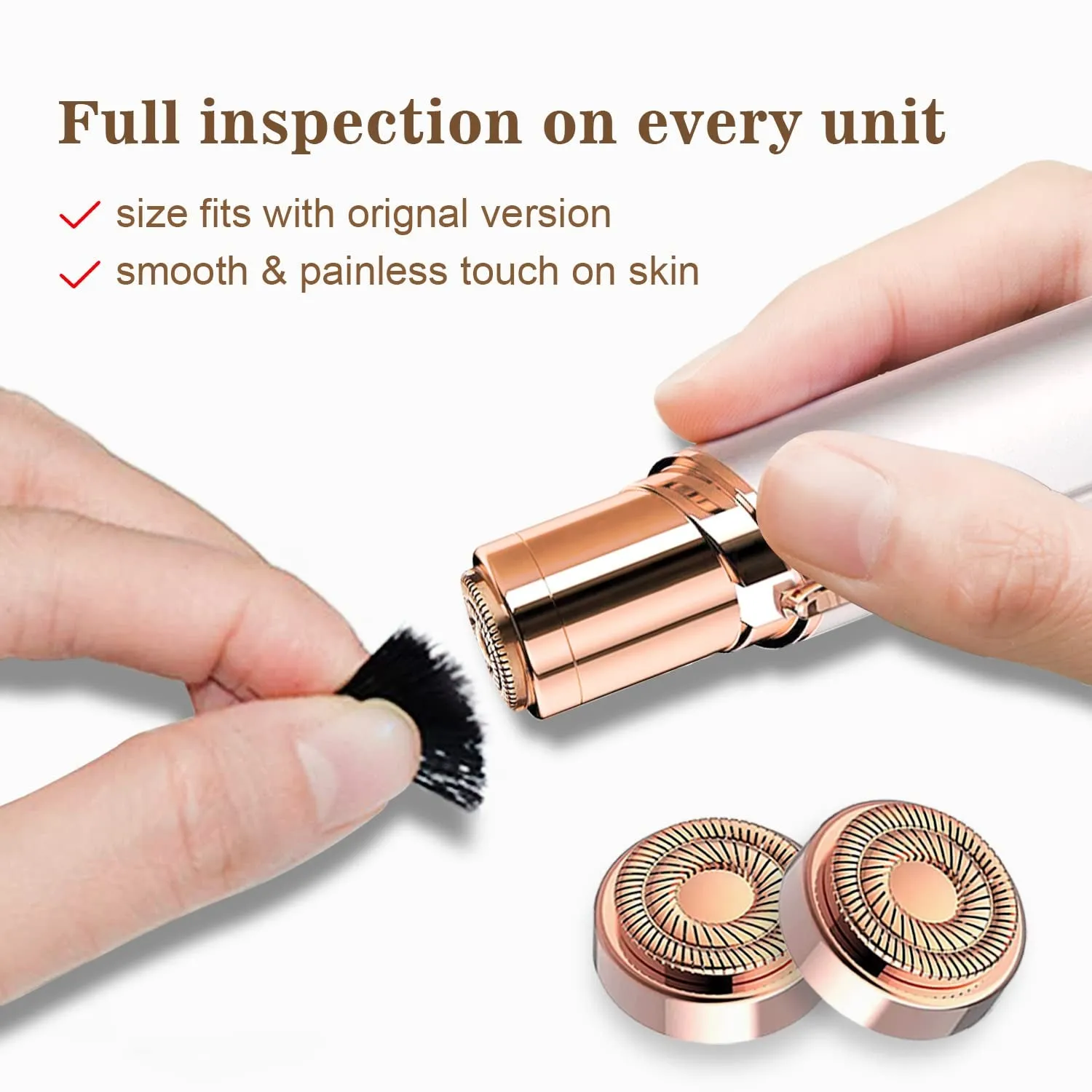 Women'S Facial Hair Remover Replacment Heads Compatible with Flawless Finishing Touch Facial Hair Removal Tool for Face