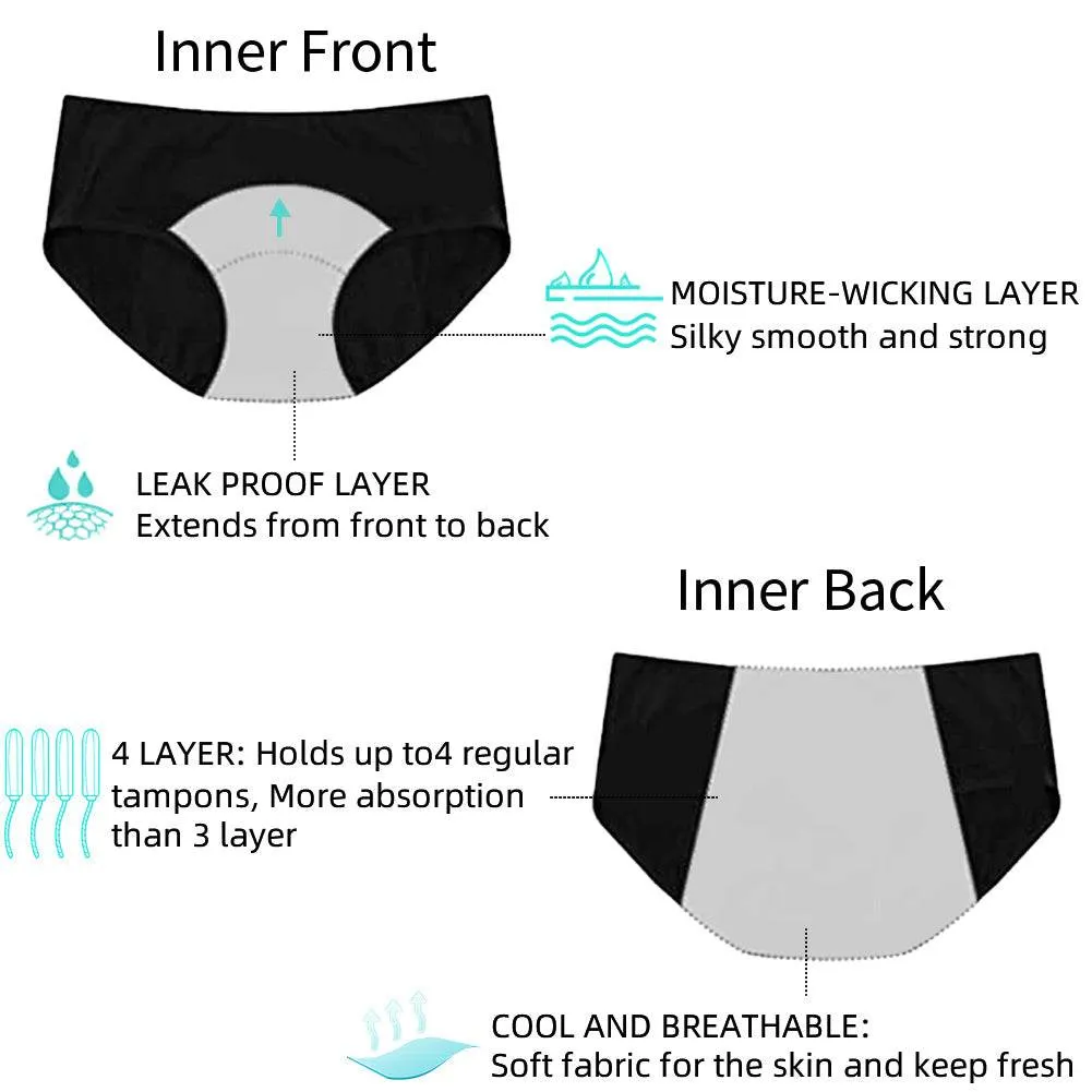 Women's Four-layer Leak-proof Non-marking Rubberized Physiological Pants