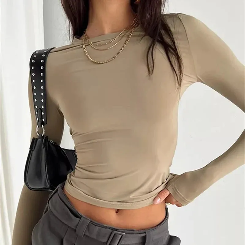 Women's Long Sleeve Slim Fit Casual Tee