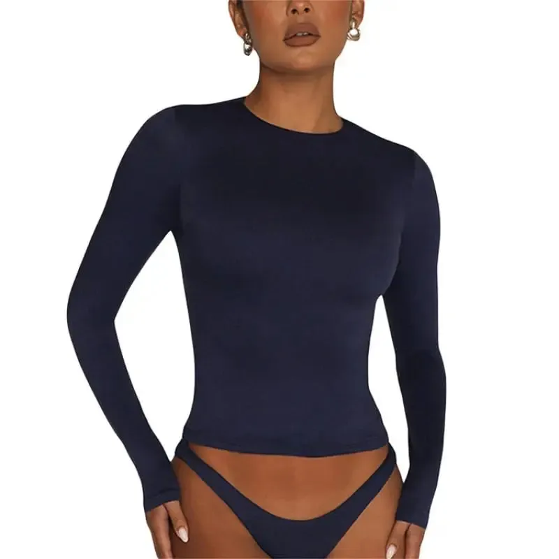 Women's Long Sleeve Slim Fit Casual Tee
