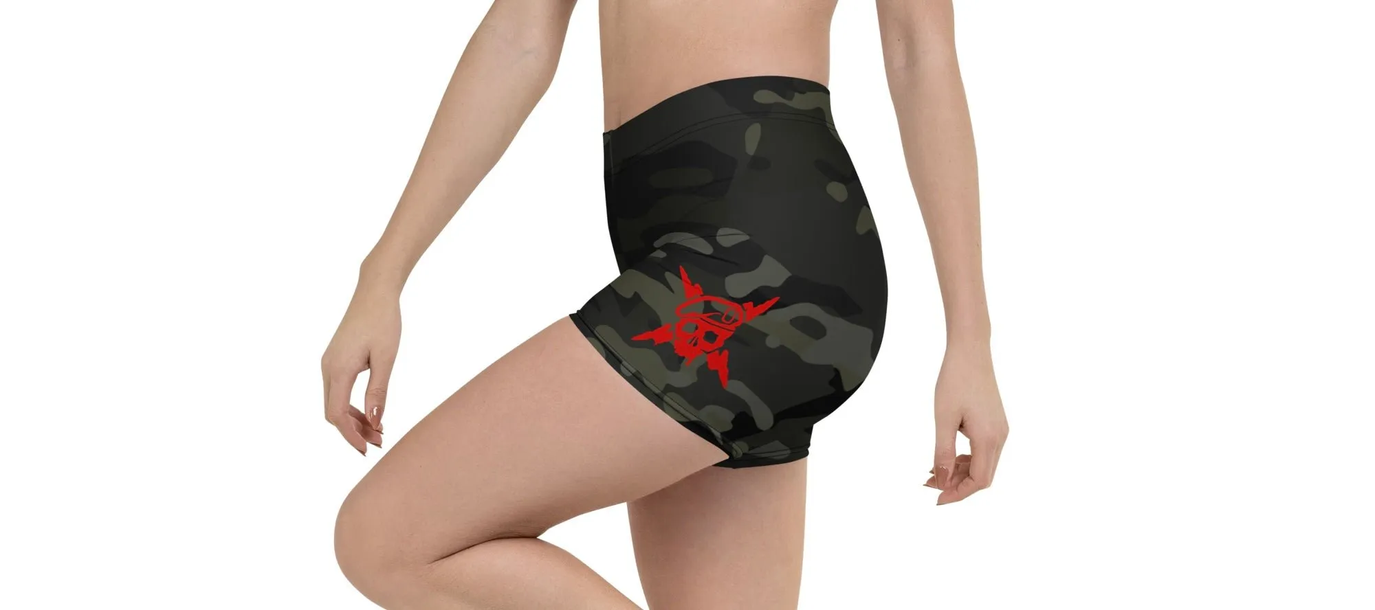 Women’s Multicam Black Stretch Shorts