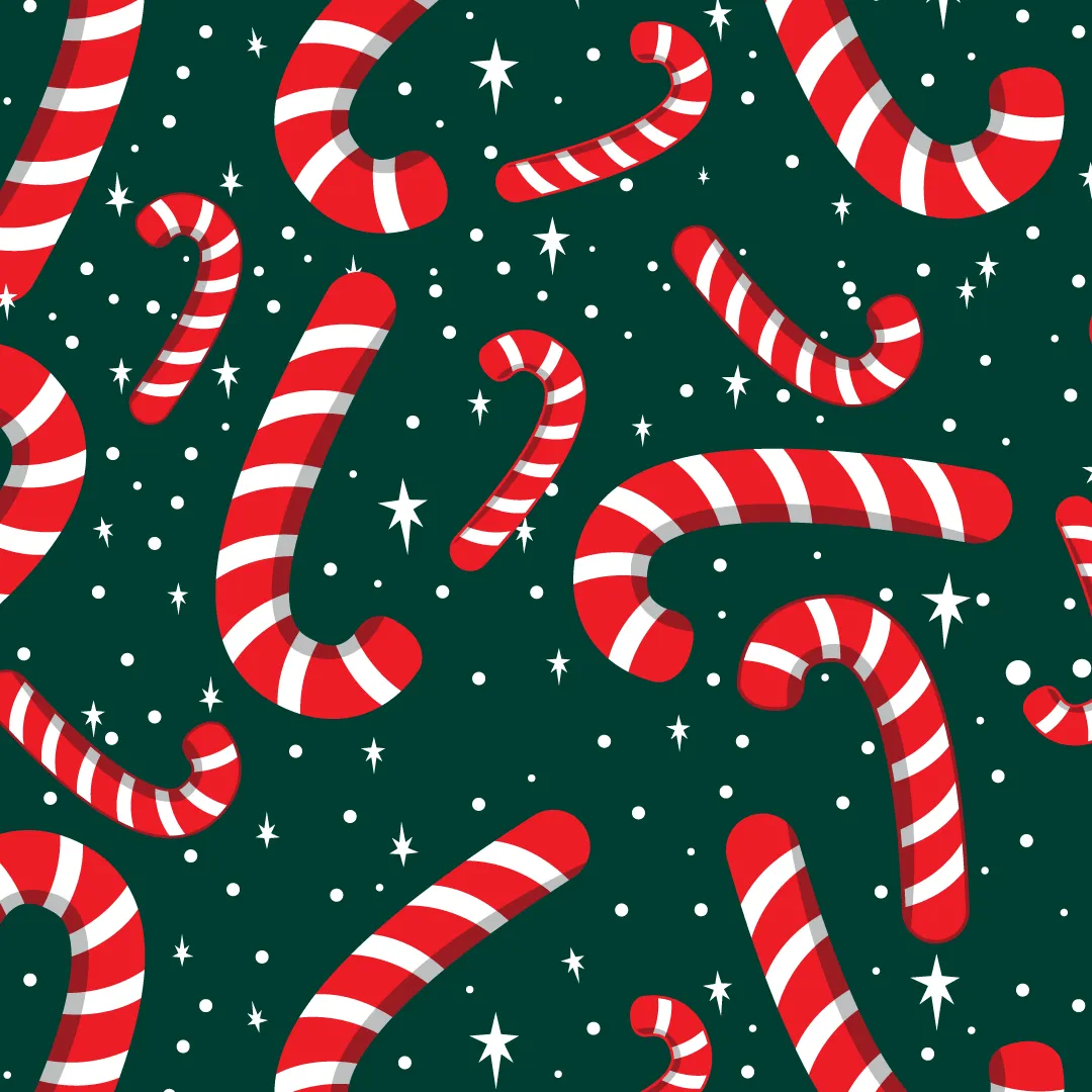 Womens Short Pyjamas - Candy Canes - Shorts & T-Shirt
