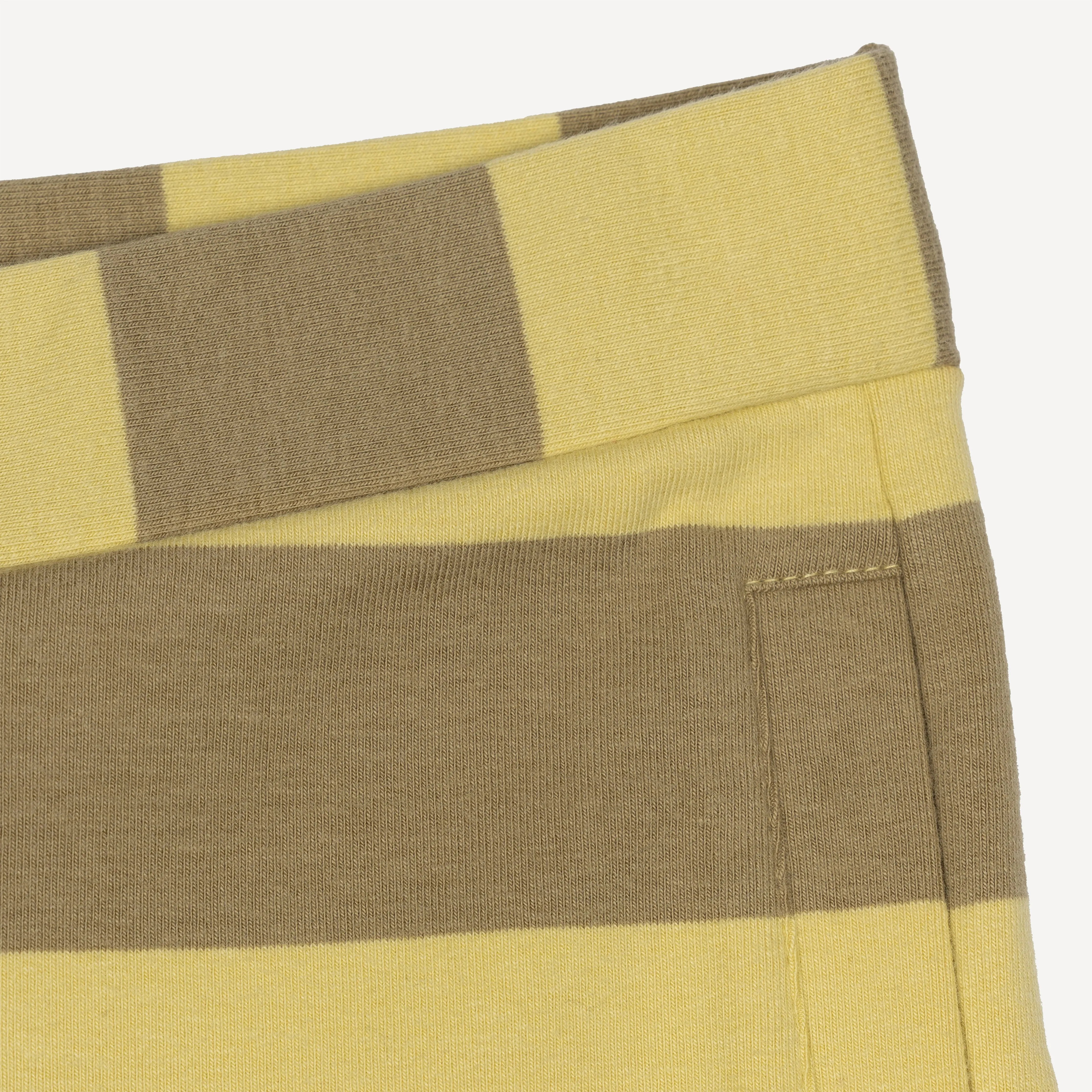 Womens Stripe Dolphin Shorts - Raffia / Kelp