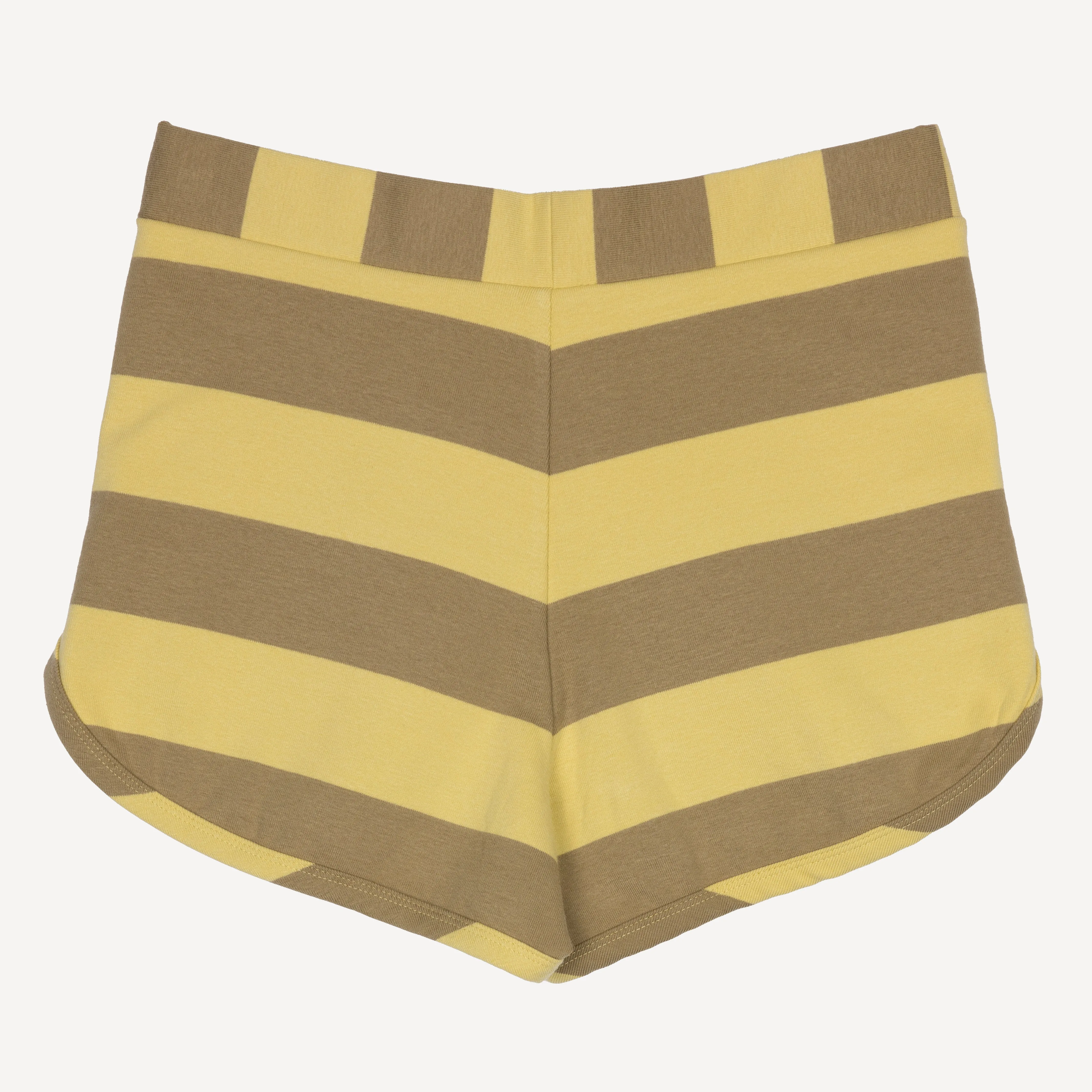 Womens Stripe Dolphin Shorts - Raffia / Kelp