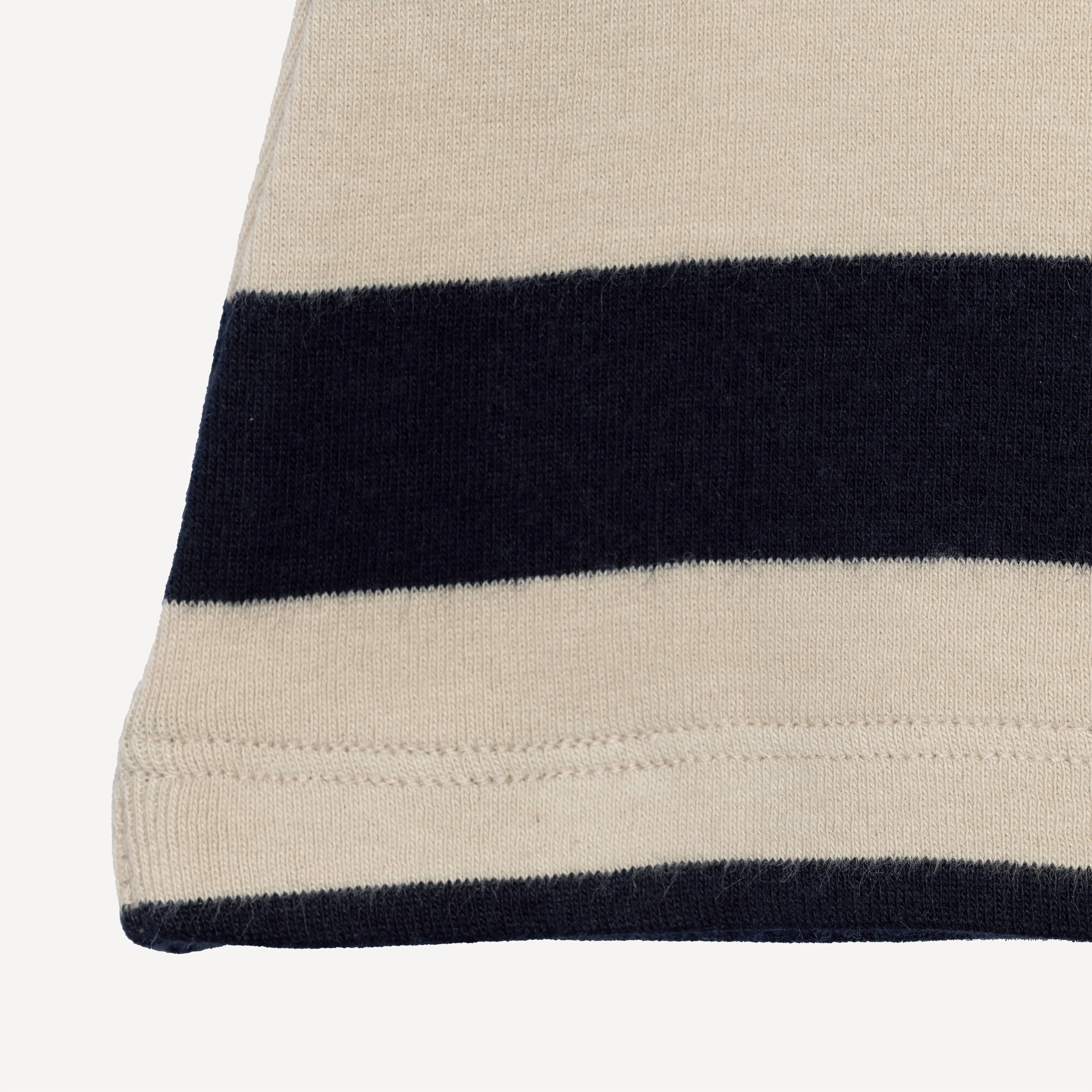 Womens Stripe Scoop Neck Cap Sleeve Tee - Night Sky / Fog