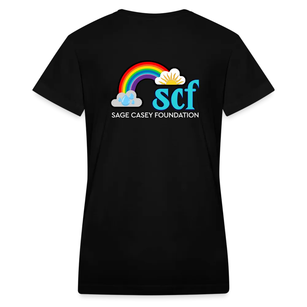 Women's V-Neck T-Shirt - Sage Portrait by Tin Crow Art/Classic SCF Logo