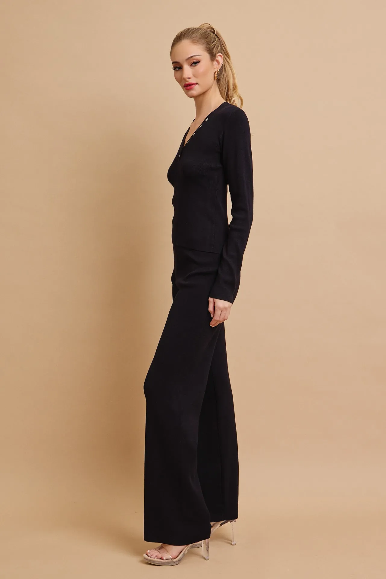 Yara Knit Long Sleeve Top and Pants Set