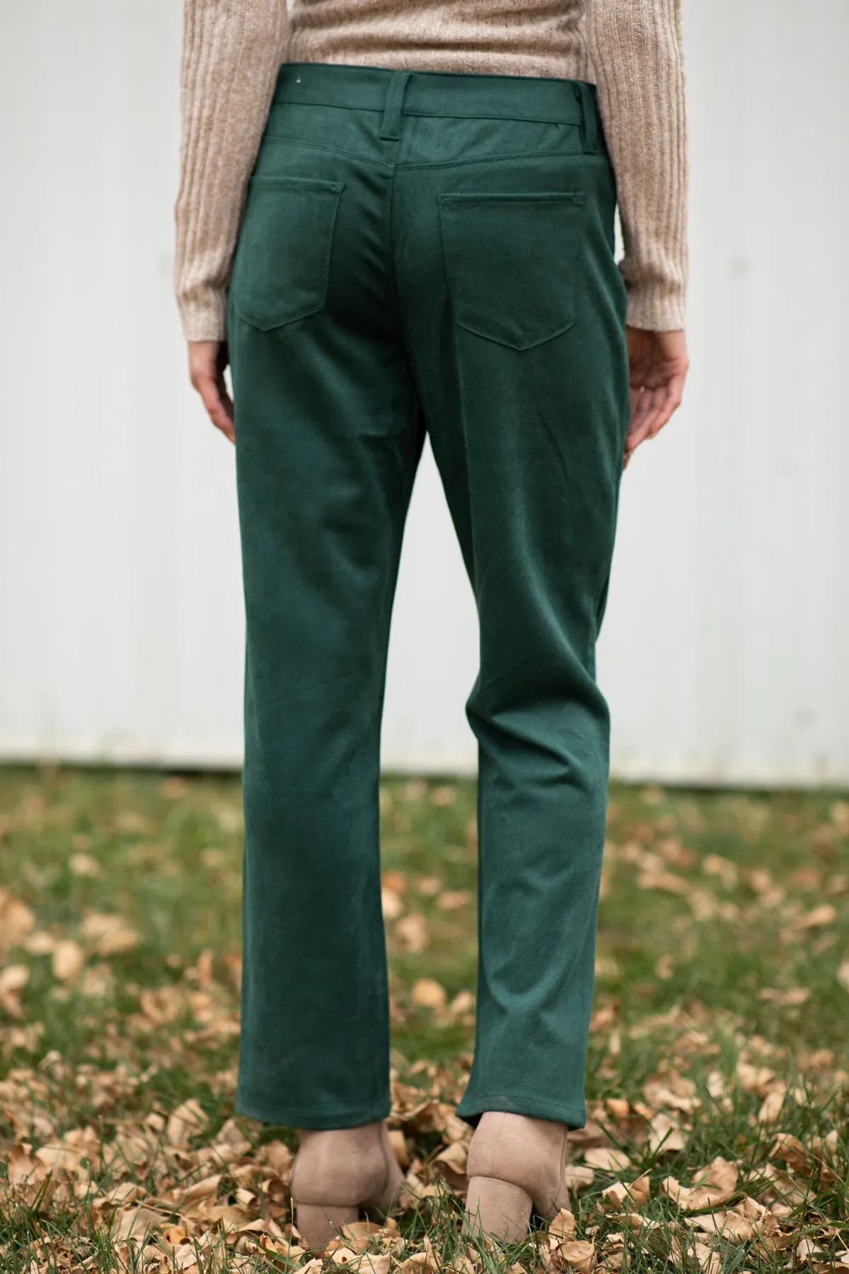 YMI Hunter Green Straight Leg Pants