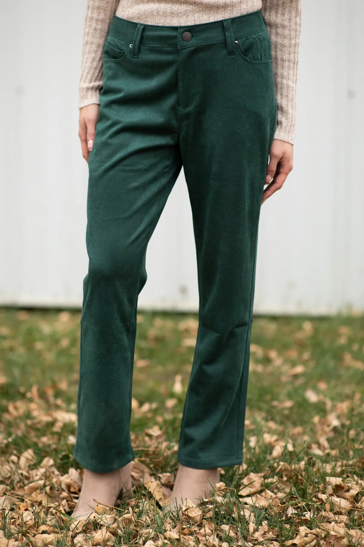 YMI Hunter Green Straight Leg Pants