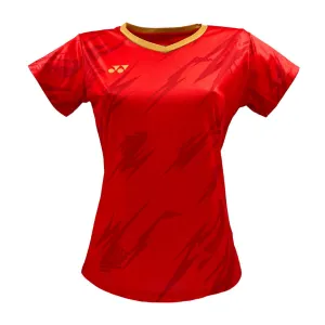 Yonex YTL8 Womens Tennis T-Shirt - Red / Gold