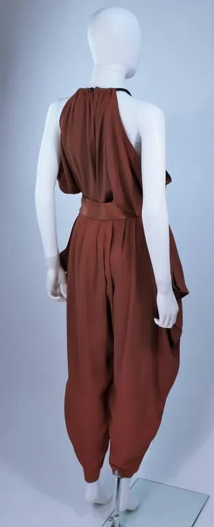 YVES SAINT LAURENT Copper Draped Pant Suit Size 2-4
