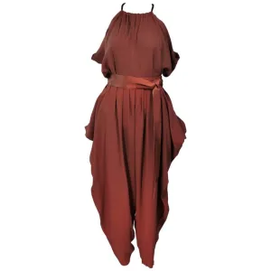 YVES SAINT LAURENT Copper Draped Pant Suit Size 2-4