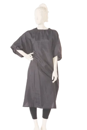 Zip Smocks Silkara Iridescent Fabric in Black