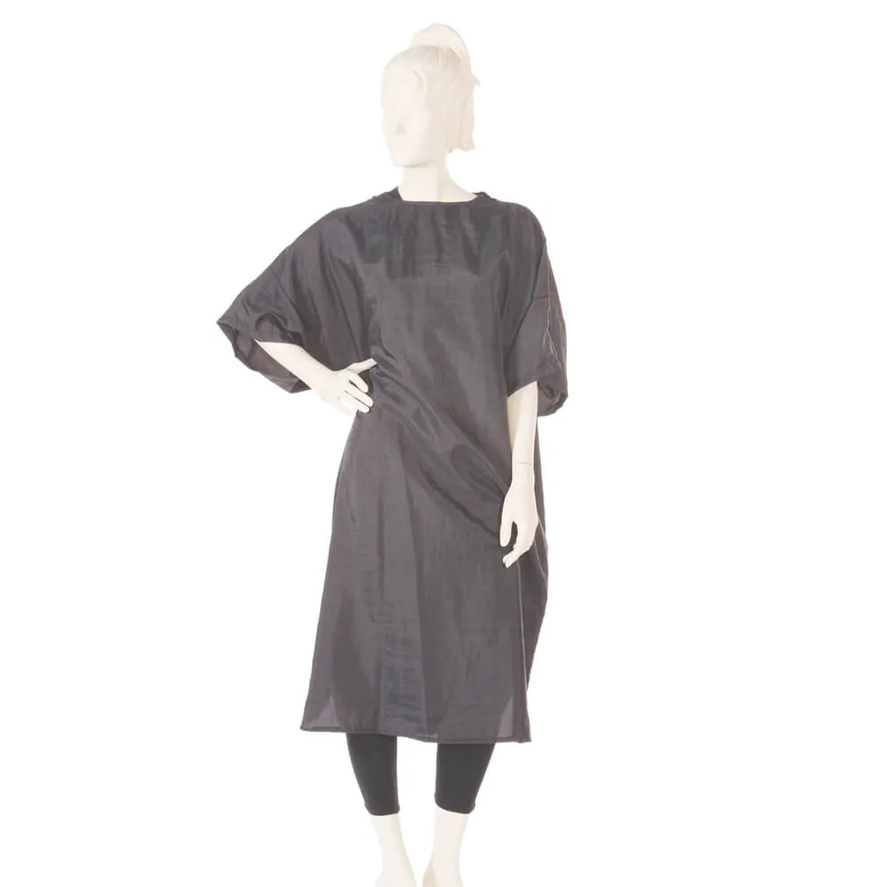Zip Smocks Silkara Iridescent Fabric in Black