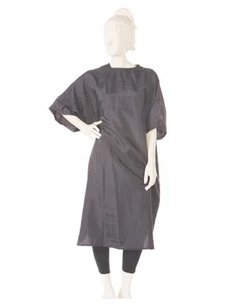 Zip Smocks Silkara Iridescent Fabric in Black