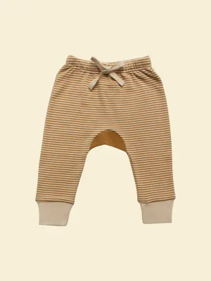 Ziwi Baby - Organic Drawstring Pants - Ochre Stripes